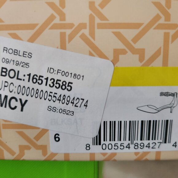 Jewel Badgley Mischka " Robles" Black Satin Kitten Heels. NIB. Size 6 - Picture 12 of 14